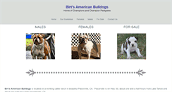 Desktop Screenshot of birtsamericanbulldogs.com